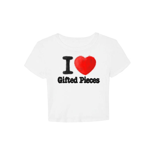I ❤️ Gifted Pieces Crop Tee